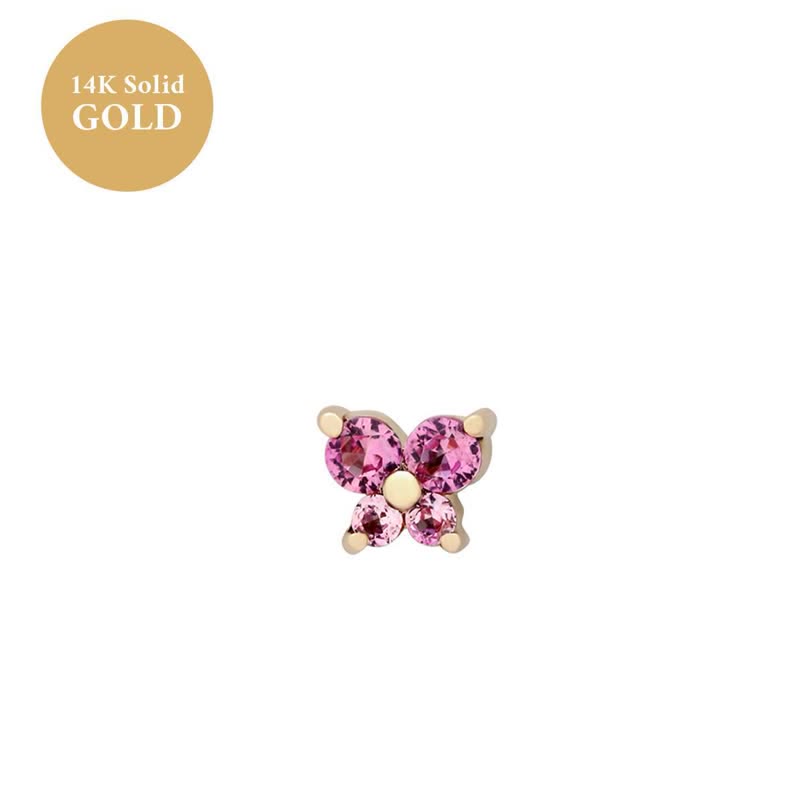 Boucles d'oreilles en forme de papillon avec pierre de naissance Olivenorma12