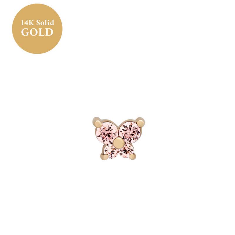 Boucles d'oreilles en forme de papillon avec pierre de naissance Olivenorma12