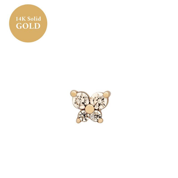 Boucles d'oreilles en forme de papillon avec pierre de naissance Olivenorma12