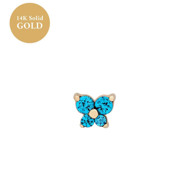 Boucles d'oreilles en forme de papillon avec pierre de naissance Olivenorma12