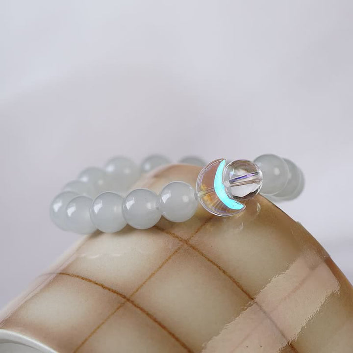 Bracelet de perles en cristal transparent quartz rose soleil lune Olivenorma