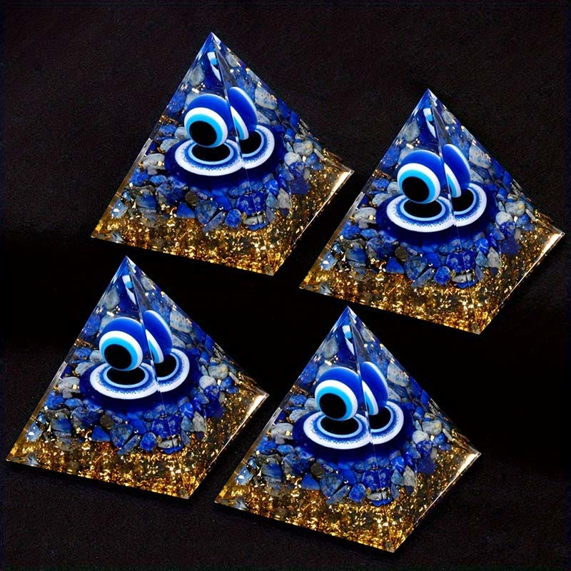 Olivenorma Vision de Sérénité Lapis Lazuli Mauvais Œil Orgone Pyramide - image 5