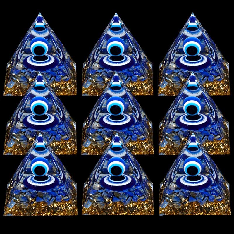 Olivenorma Vision de Sérénité Lapis Lazuli Mauvais Œil Orgone Pyramide - image 6