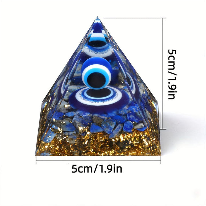 Olivenorma Vision de Sérénité Lapis Lazuli Mauvais Œil Orgone Pyramide - image 8