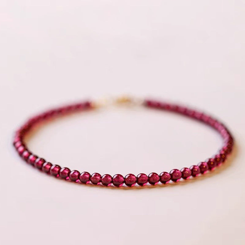 Amour éternel - Bracelet en pierres précieuses grenat