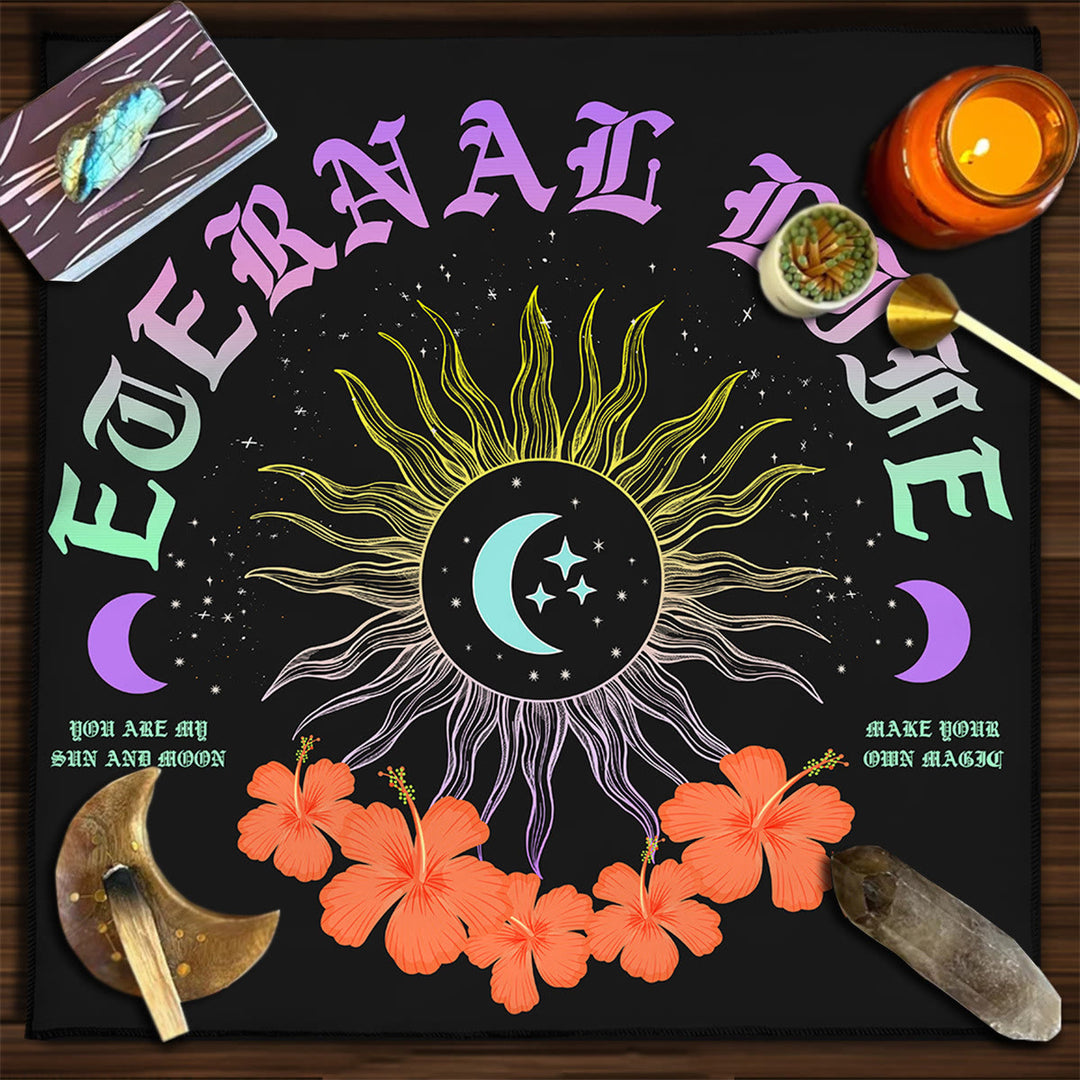 Nappe de tarot divinatoire carrée Olivenorma Phases de la lune