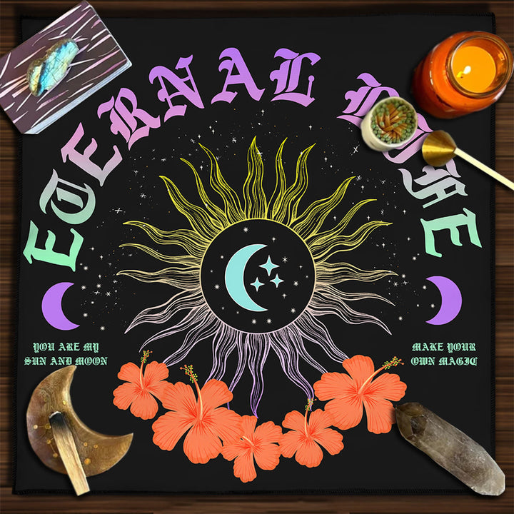 Nappe de tarot divinatoire carrée Olivenorma Phases de la lune