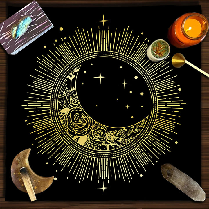 Nappe de tarot divinatoire carrée Olivenorma Phases de la lune