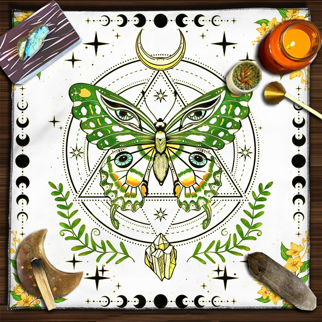 Nappe de tarot divinatoire carrée Olivenorma Phases de la lune