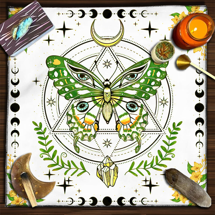 Nappe de tarot divinatoire carrée Olivenorma Phases de la lune
