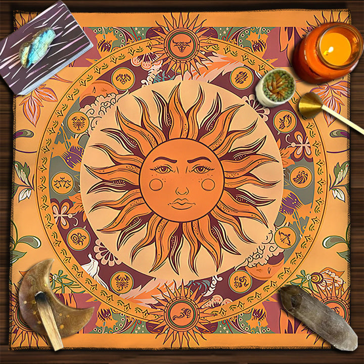 Nappe de tarot divinatoire carrée Olivenorma Phases de la lune