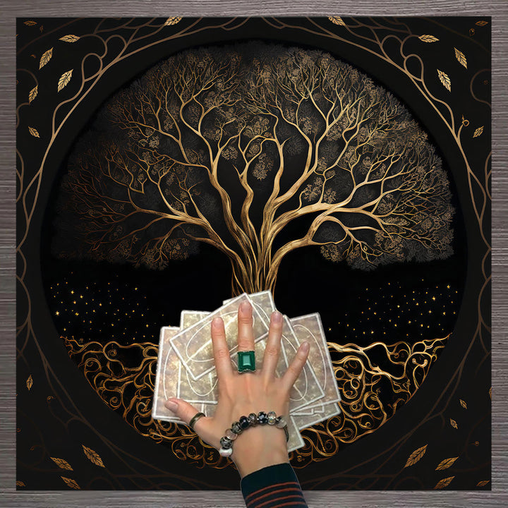 Tapisserie d'autel Olivenorma Arbre de vie Nappe de tarot