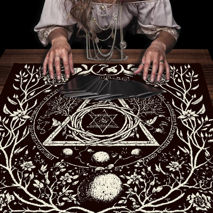 Tapisserie d'autel Olivenorma Arbre de vie Nappe de tarot