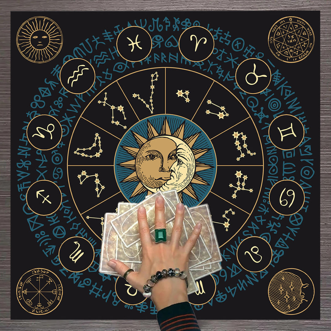 Tapisserie d'autel Olivenorma Arbre de vie Nappe de tarot