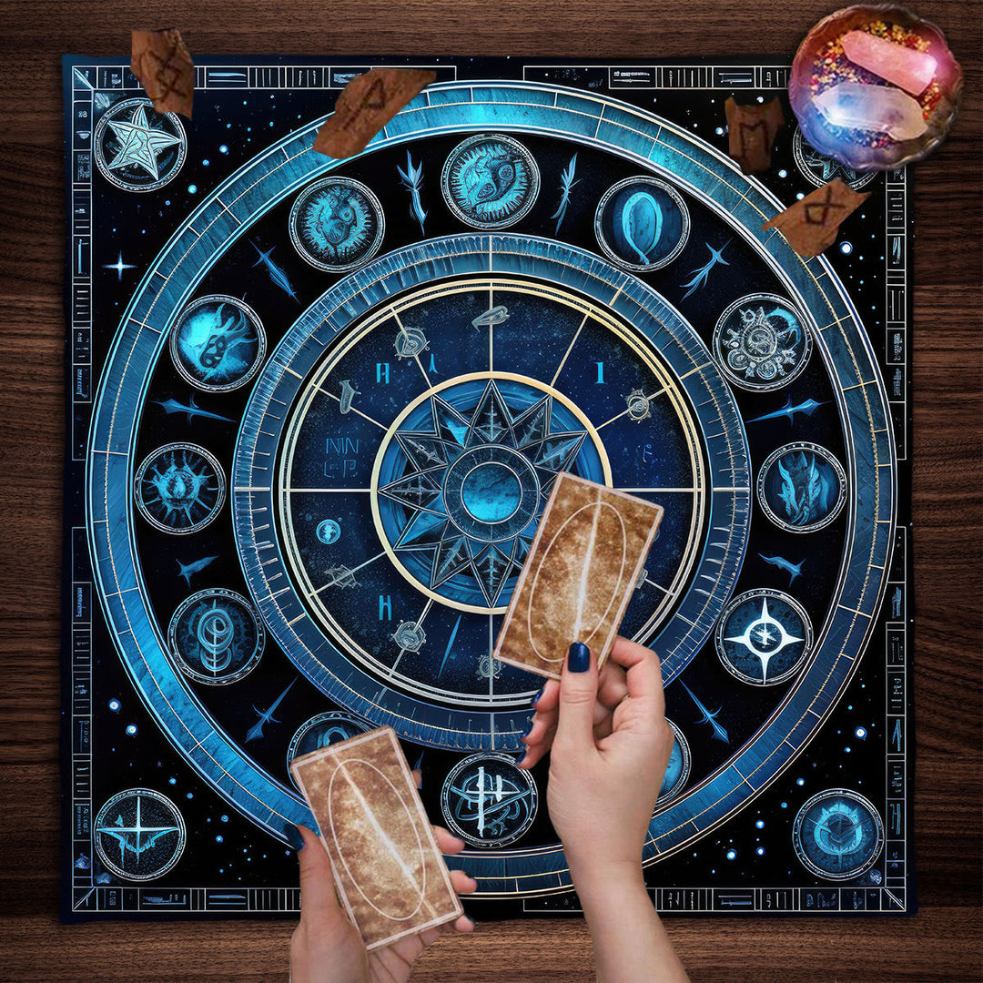 Tapisserie d'autel Olivenorma Arbre de vie Nappe de tarot