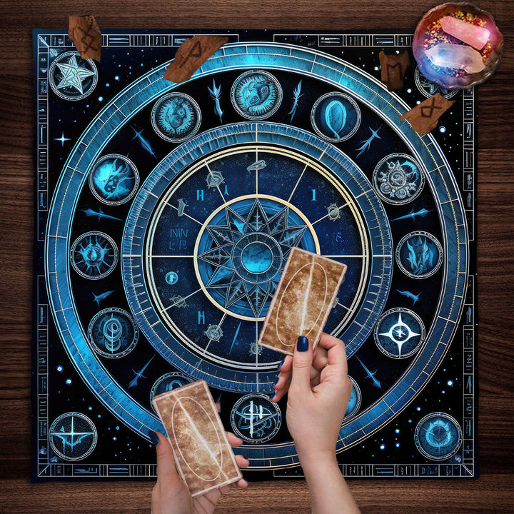 Tapisserie d'autel Olivenorma Arbre de vie Nappe de tarot