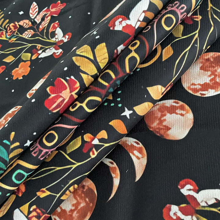 Nappe de tarot divinatoire avec phases lunaires et mandala Olivenorma