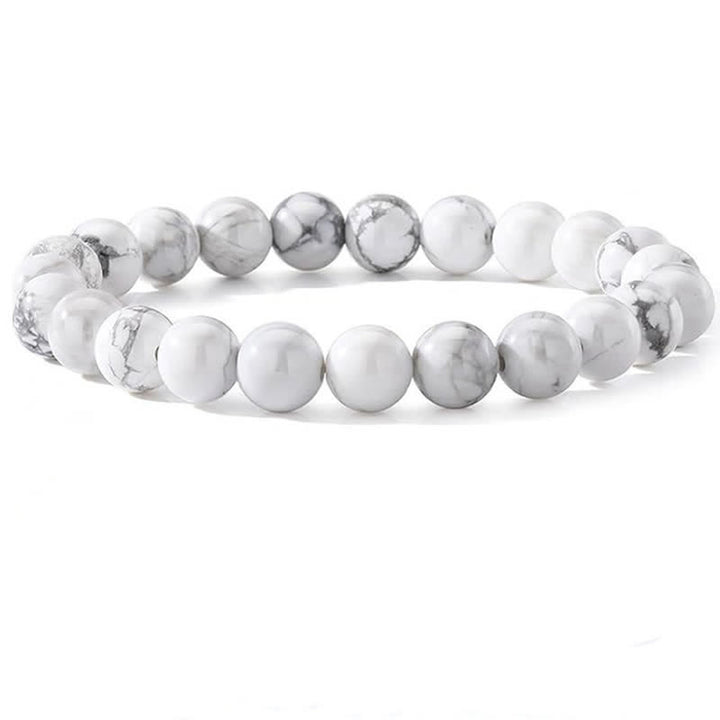 Bracelet Olivenorma en perles de pierre naturelle de 8 mm pour femme et homme