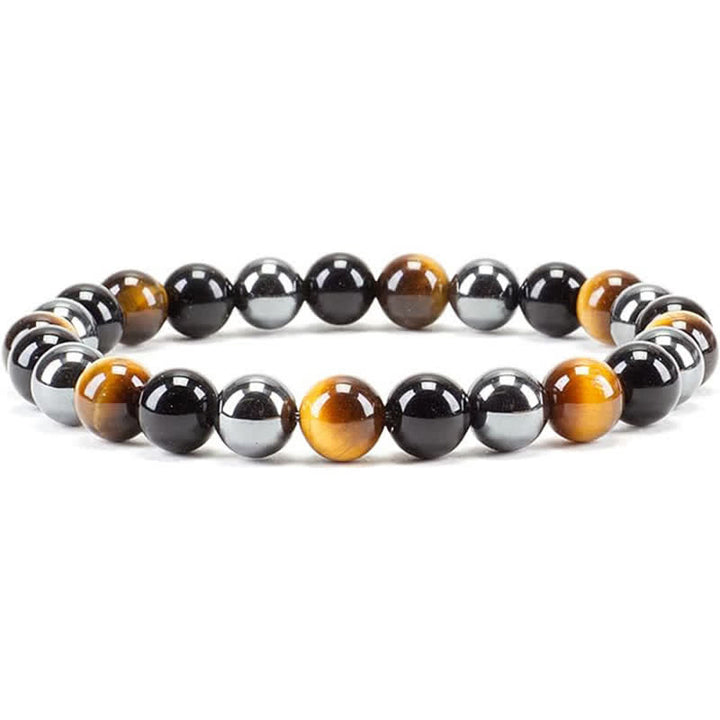 Bracelet Olivenorma en perles de pierre naturelle de 8 mm pour femme et homme