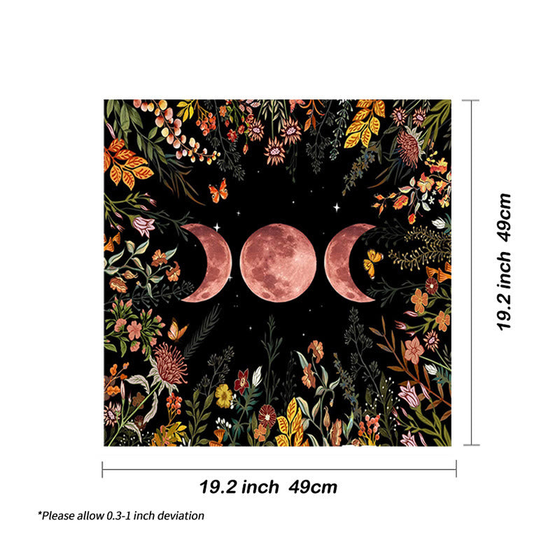 Nappe de tarot divinatoire avec symbole de la triple déesse de la lune Olivenorma