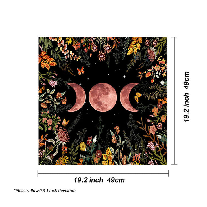 Nappe de tarot divinatoire avec symbole de la triple déesse de la lune Olivenorma