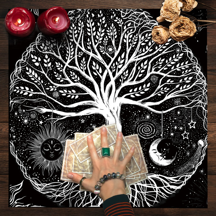 Nappe de tarot divinatoire Arbre de vie Olivenorma