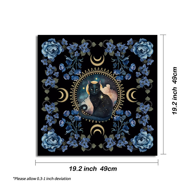 Nappe de tarot divinatoire avec chat signe divin Olivenorma