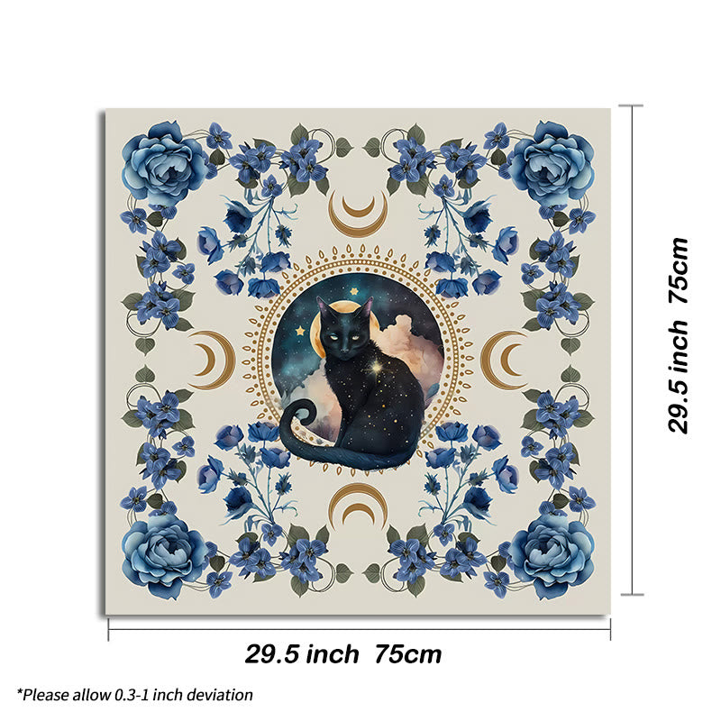 Nappe de tarot divinatoire avec chat signe divin Olivenorma