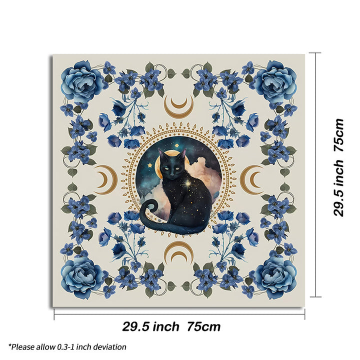 Nappe de tarot divinatoire avec chat signe divin Olivenorma