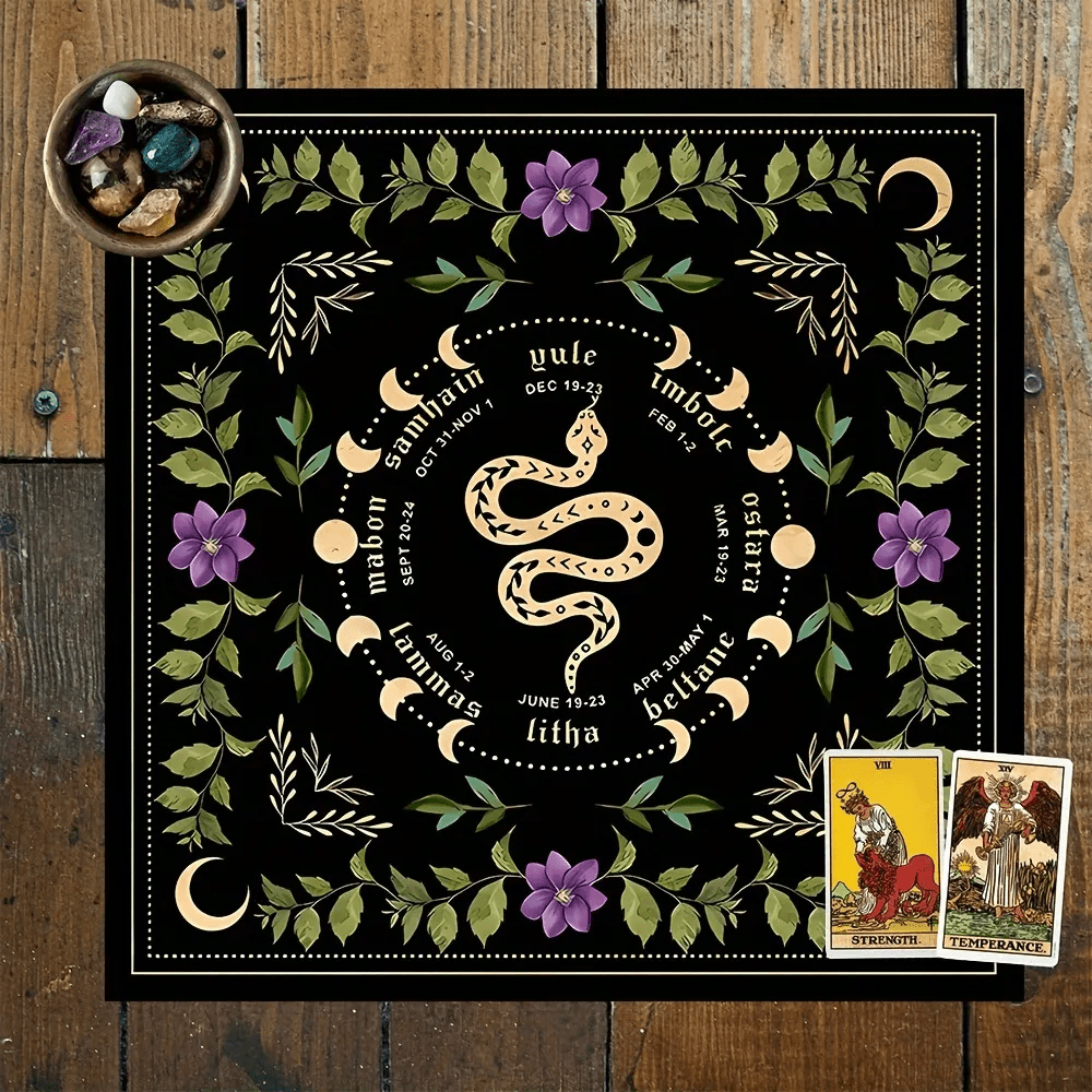 Nappe de tarot divinatoire Olivenorma Spirit Snake Moon Altar
