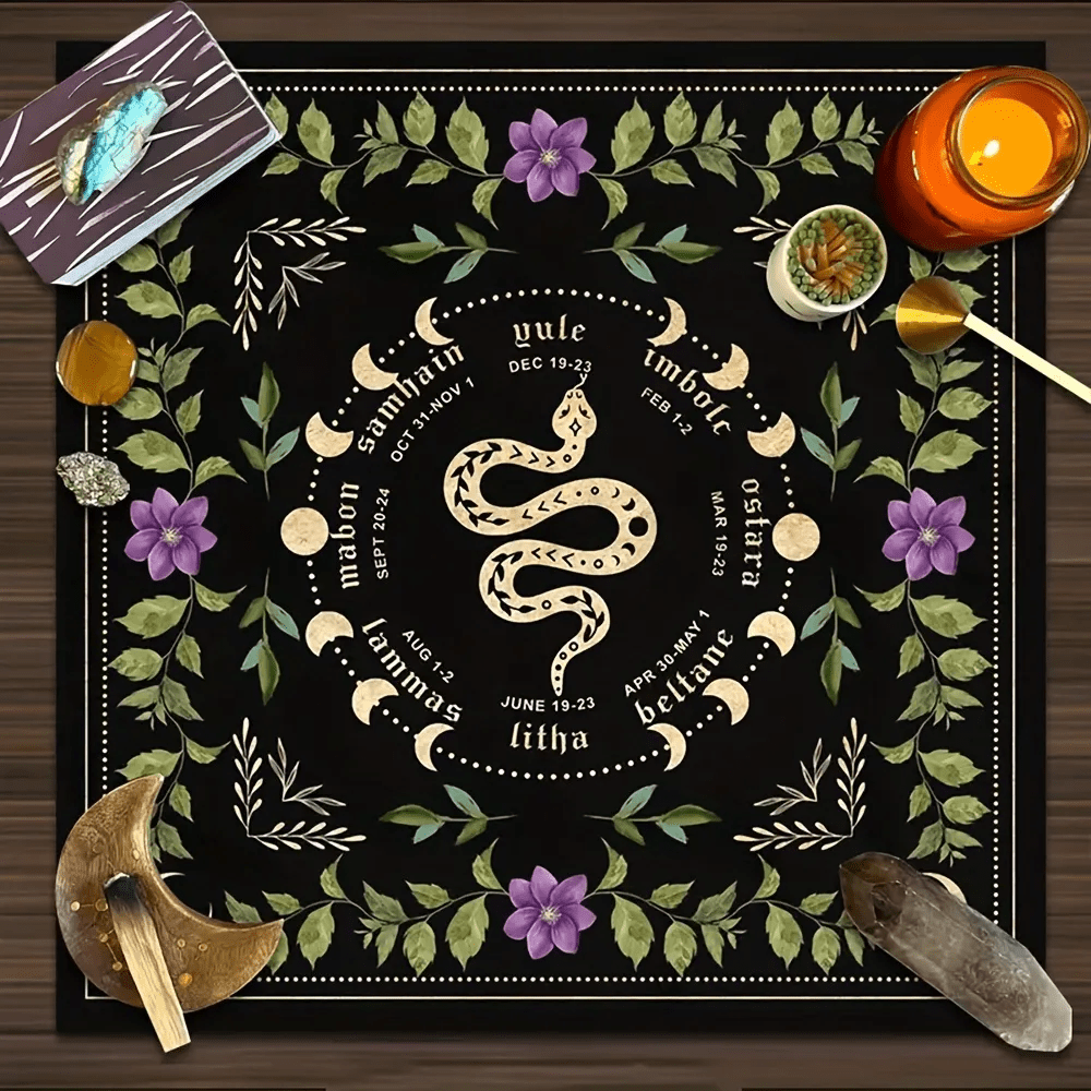 Nappe de tarot divinatoire Olivenorma Spirit Snake Moon Altar