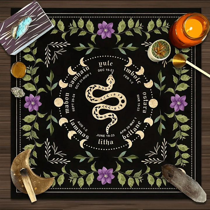 Nappe de tarot divinatoire Olivenorma Spirit Snake Moon Altar