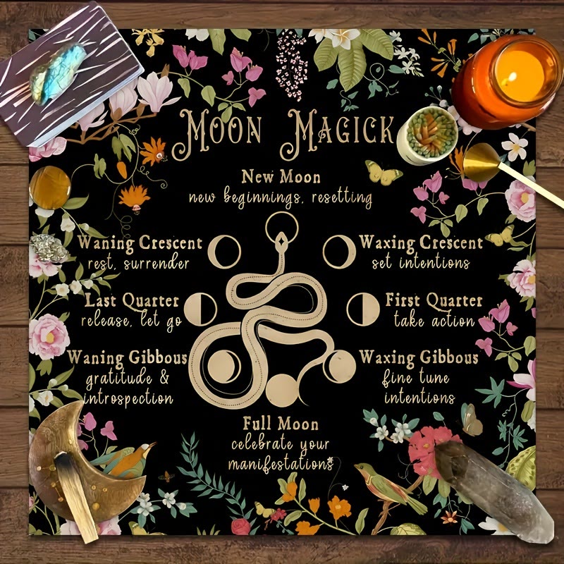 Nappe de tarot divinatoire Olivenorma Snake & Lutos Moon Magic