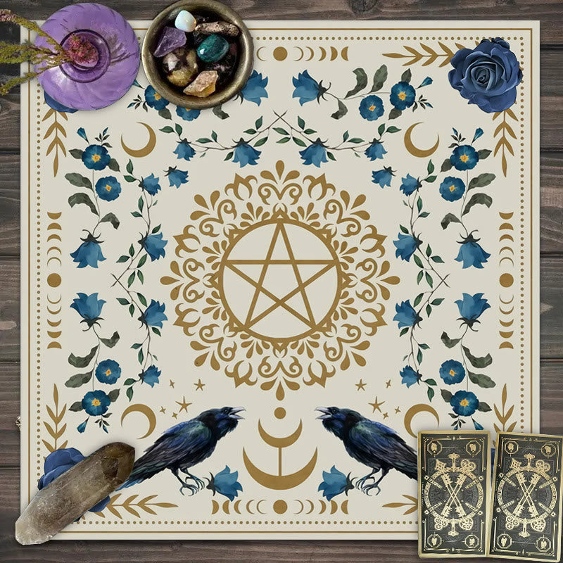 Tapis de cartes d'autel de phases de lune Olivenorma Nappe de tarot