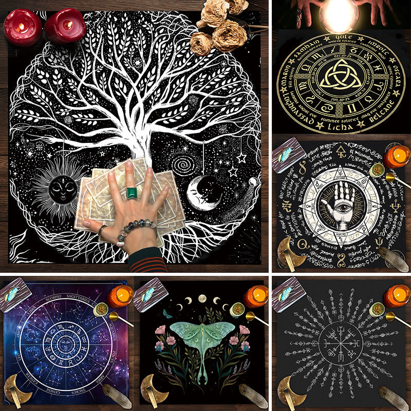 Nappe de tarot signe horoscope astrologique Olivenorma