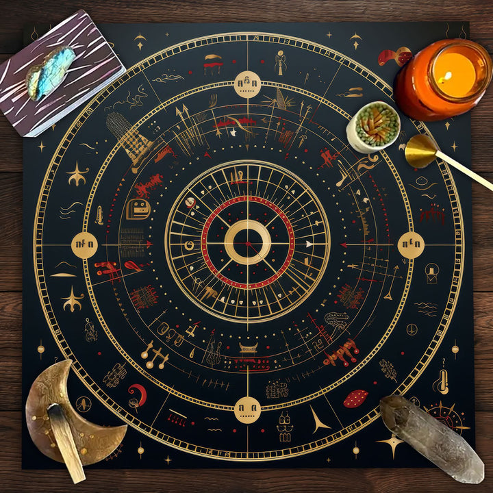 Nappe de tarot signe horoscope astrologique Olivenorma