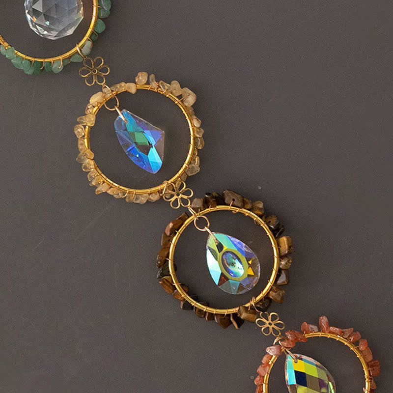 Carillon éolien décoratif attrape-rêves en gravier Chakra Olivenorma