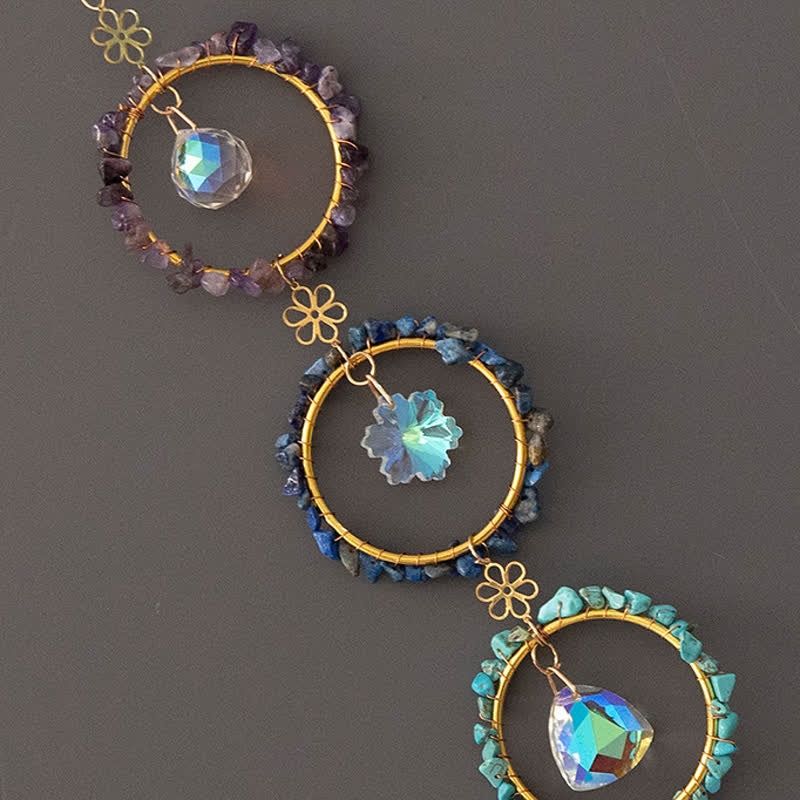 Carillon éolien décoratif attrape-rêves en gravier Chakra Olivenorma