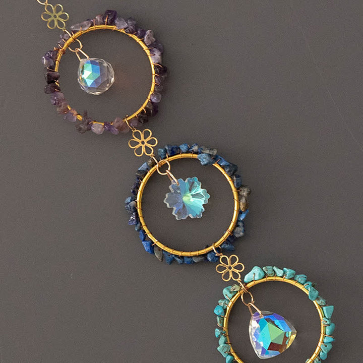 Carillon éolien décoratif attrape-rêves en gravier Chakra Olivenorma