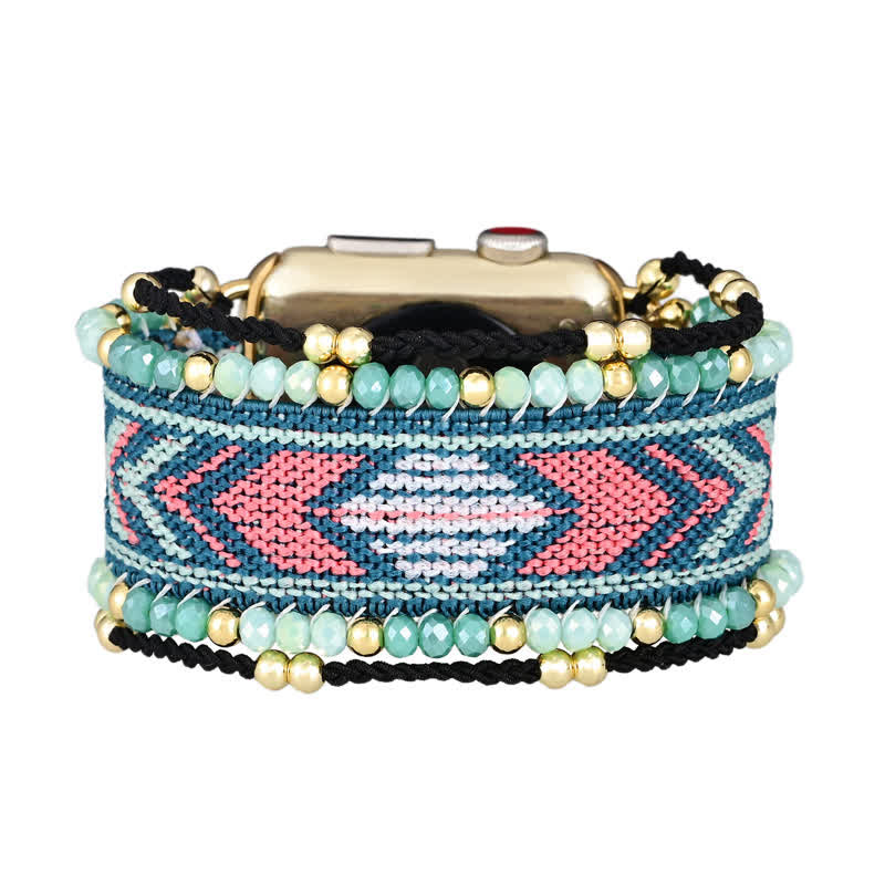 Bracelet de montre Apple tressé élastique vert menthe Olivenorma