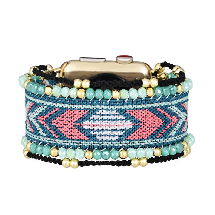 Bracelet de montre Apple tressé élastique vert menthe Olivenorma