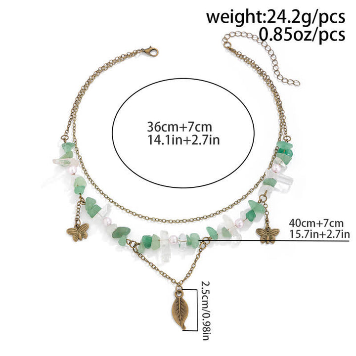 Collier avec pendentif en pierre naturelle étoile lune soleil Olivenorma