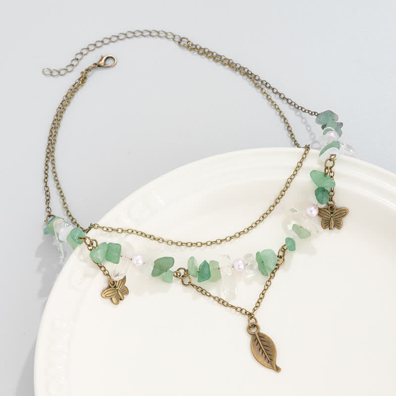 Collier avec pendentif en pierre naturelle étoile lune soleil Olivenorma