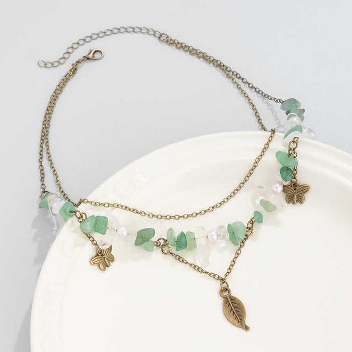 Collier avec pendentif en pierre naturelle étoile lune soleil Olivenorma