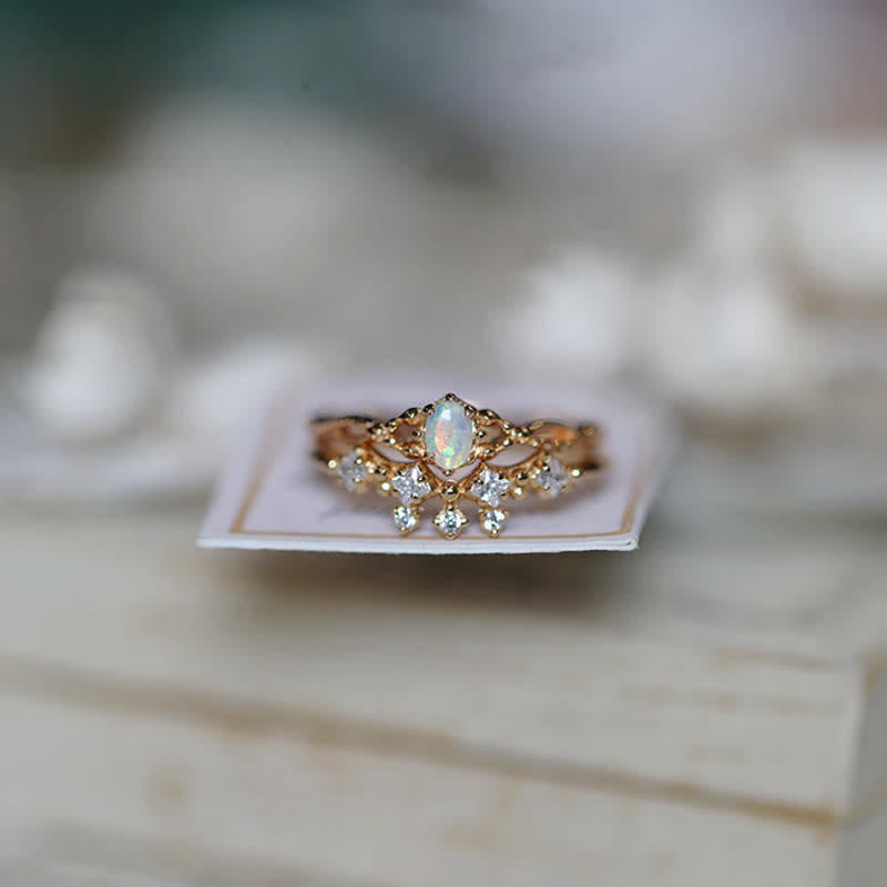 Olivenorma "Elf" Citrine Opale Zircone Blanc 2 Pièces