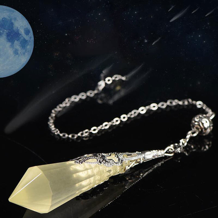Pendule de radiesthésie en cristal avec pierres précieuses naturelles Olivenorma 24 styles