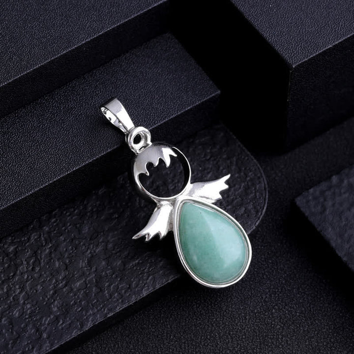 Collier pendentif en forme d'aile d'ange en cristal Olivenorma