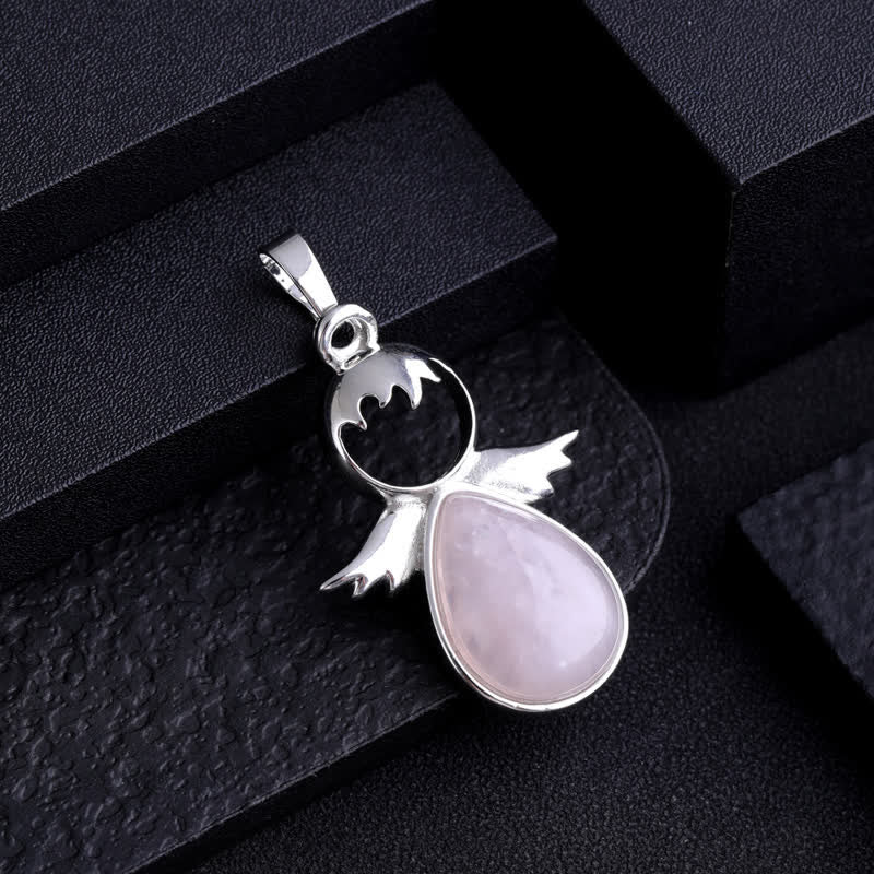 Collier pendentif en forme d'aile d'ange en cristal Olivenorma