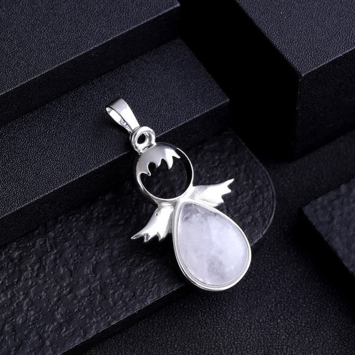 Collier pendentif en forme d'aile d'ange en cristal Olivenorma