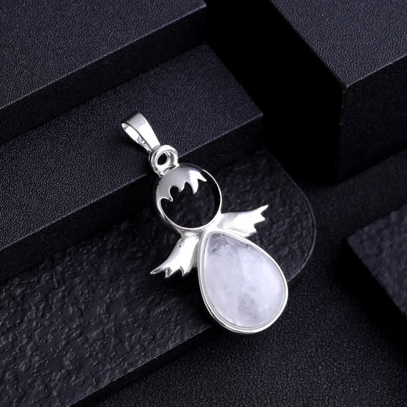 Collier pendentif en forme d'aile d'ange en cristal Olivenorma